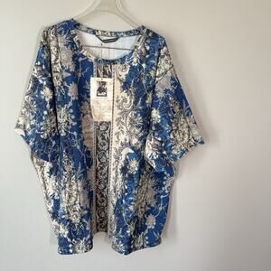 GaryGraham422 Unisex Shirt printed scroll floral art Size 3X T-shirt Cotton New